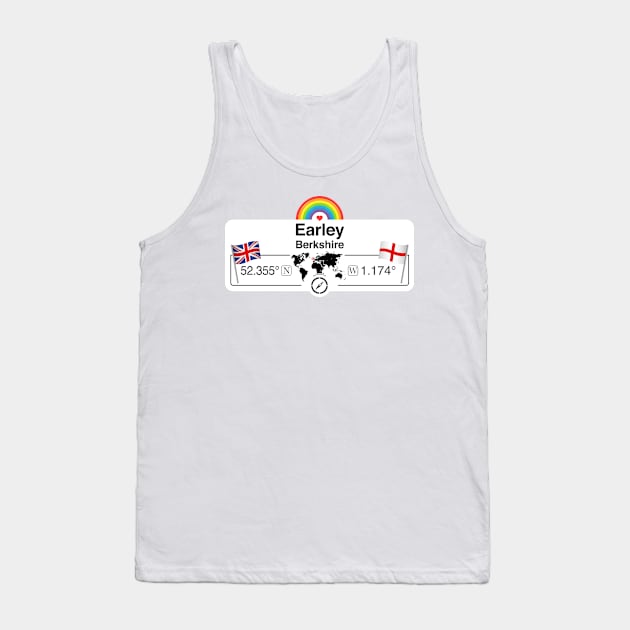 Earley, Berkshire with St. Georges Flag and Rainbow Tank Top by MapYourWorld